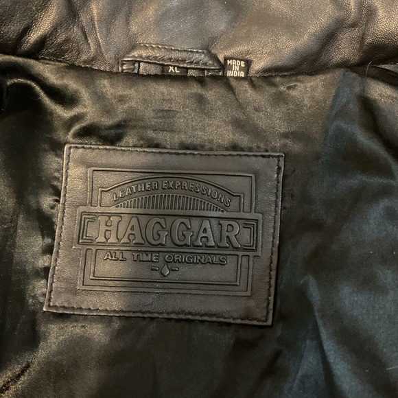 Haggar 100% genuine leather trench coat - Picture 7 of 11